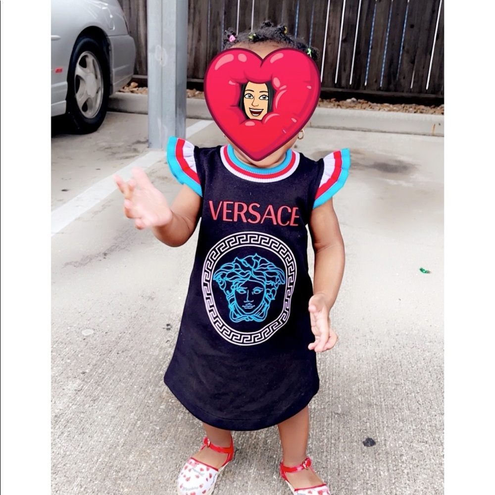 Versace Kids Medusa logo-print dress